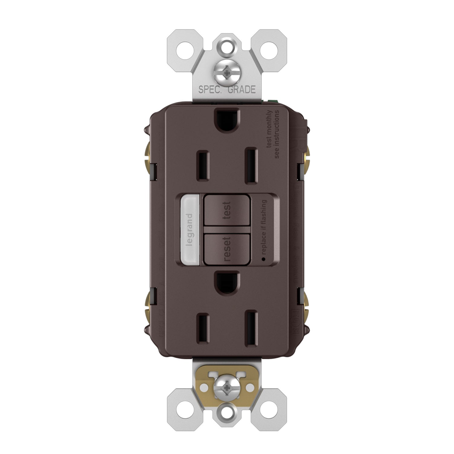 radiant Tamper-Resistant 15A Self-Test GFCI Receptacles with SafeLock Protection and Night Light - Bees Lighting