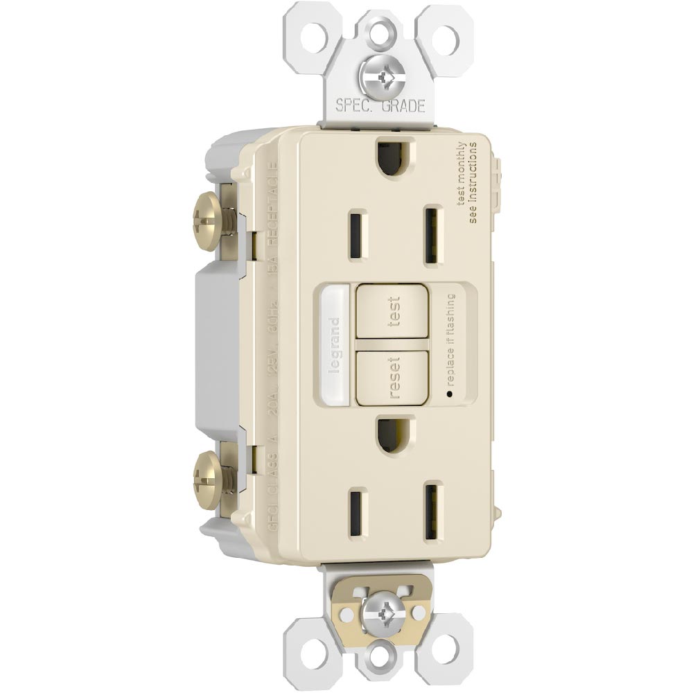 Radiant 15 Amp GFCI Outlet Tamper-Resistant with Night Light - Bees Lighting