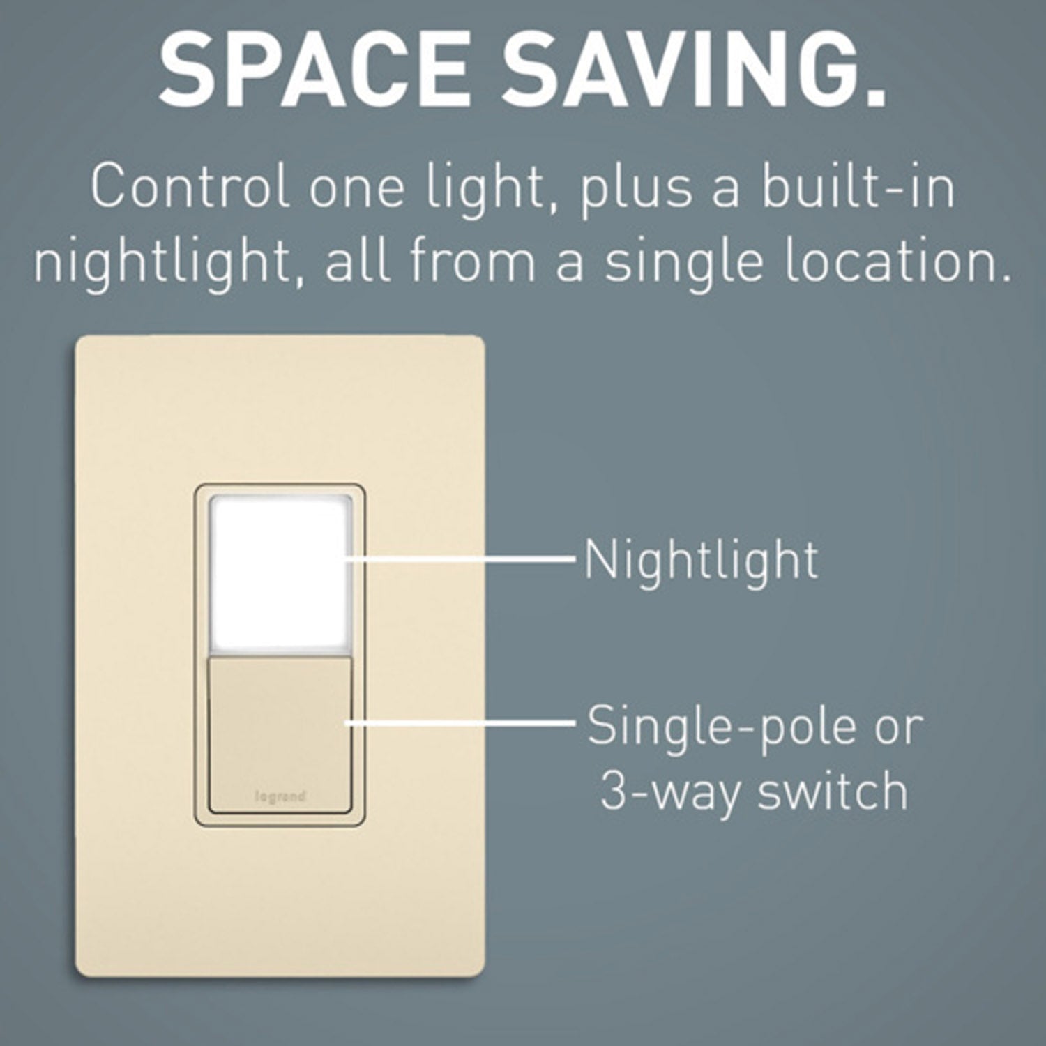 radiant Tamper-Resistant 15A GFCI Receptacle with Night Light, Light Almond - Bees Lighting
