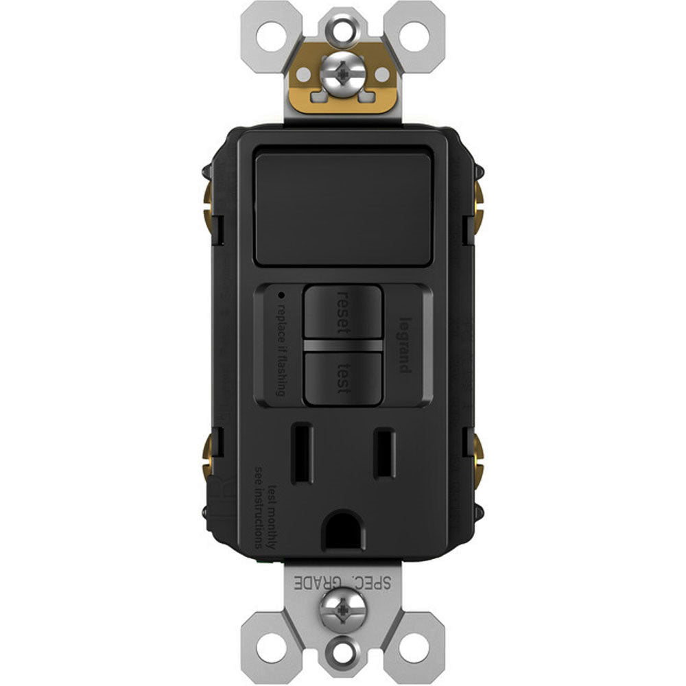 Legrand radiant Combination Single Pole Switch and Tamper-Resistant 15A GFCI Receptacle - Bees Lighting