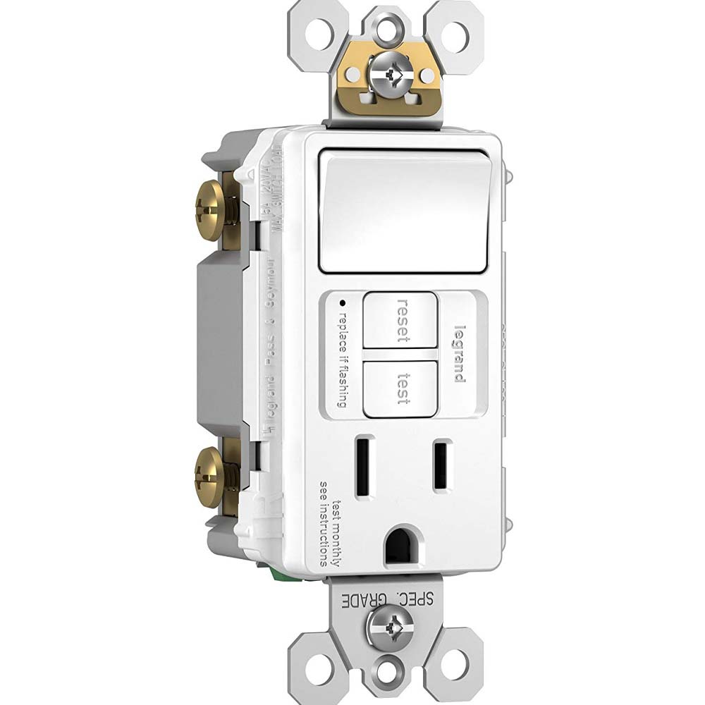 Radiant 15 Amp GFCI Outlet Switch Combo Tamper-Resistant White - Bees Lighting