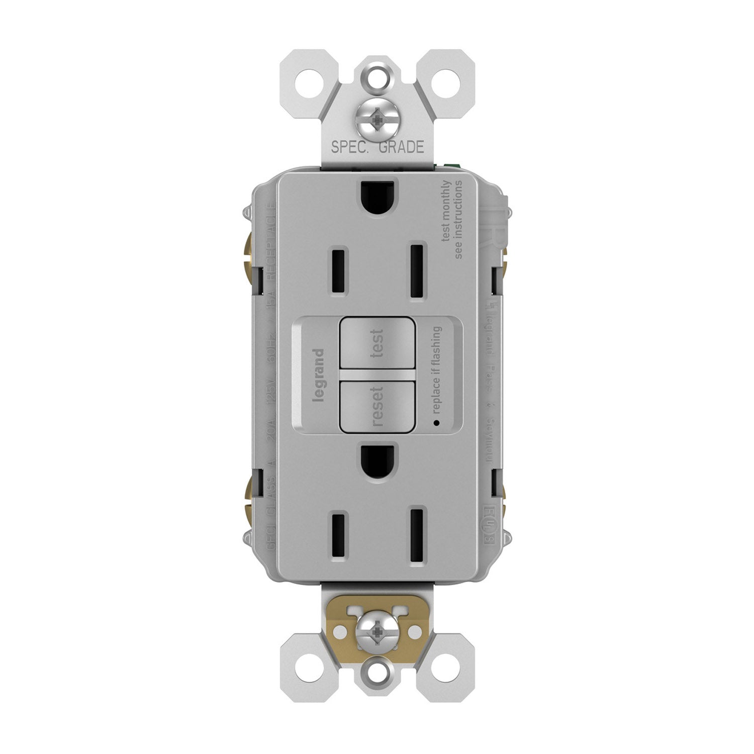 radiant Tamper-Resistant 15A Duplex Self-Test GFCI Receptacle - Bees Lighting