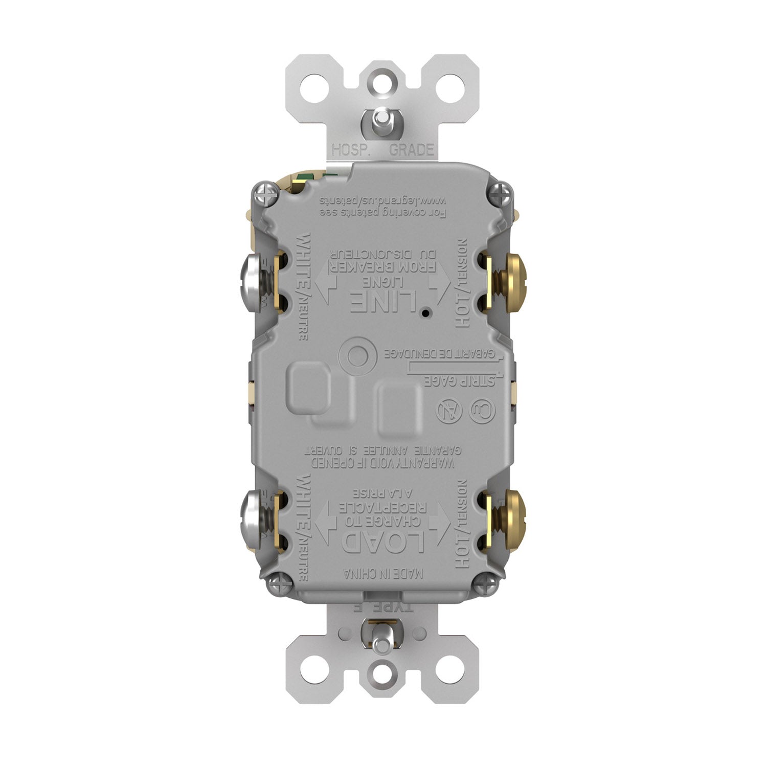radiant Tamper-Resistant 15A Duplex Self-Test GFCI Receptacle, Ivory - Bees Lighting