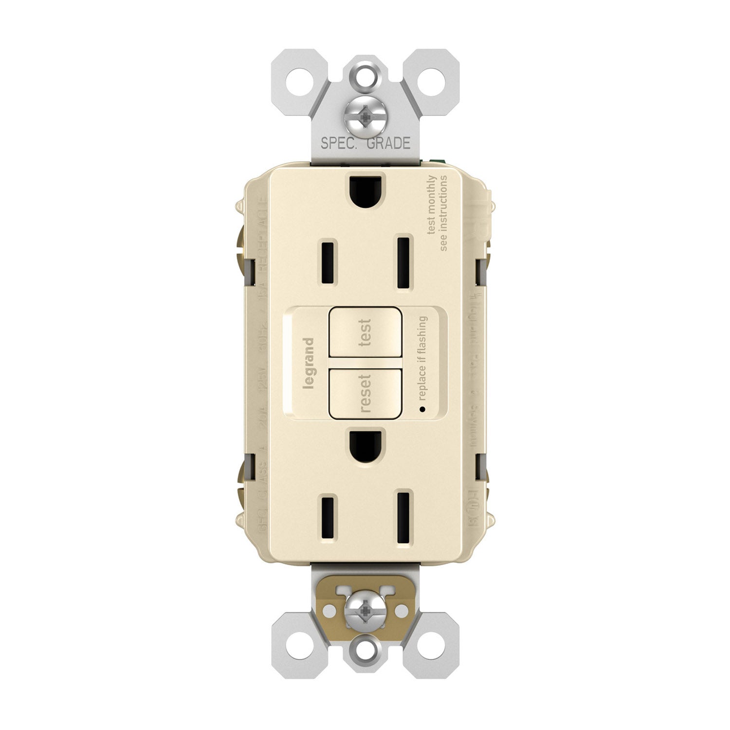 radiant Tamper-Resistant 15A Duplex Self-Test GFCI Receptacle - Bees Lighting