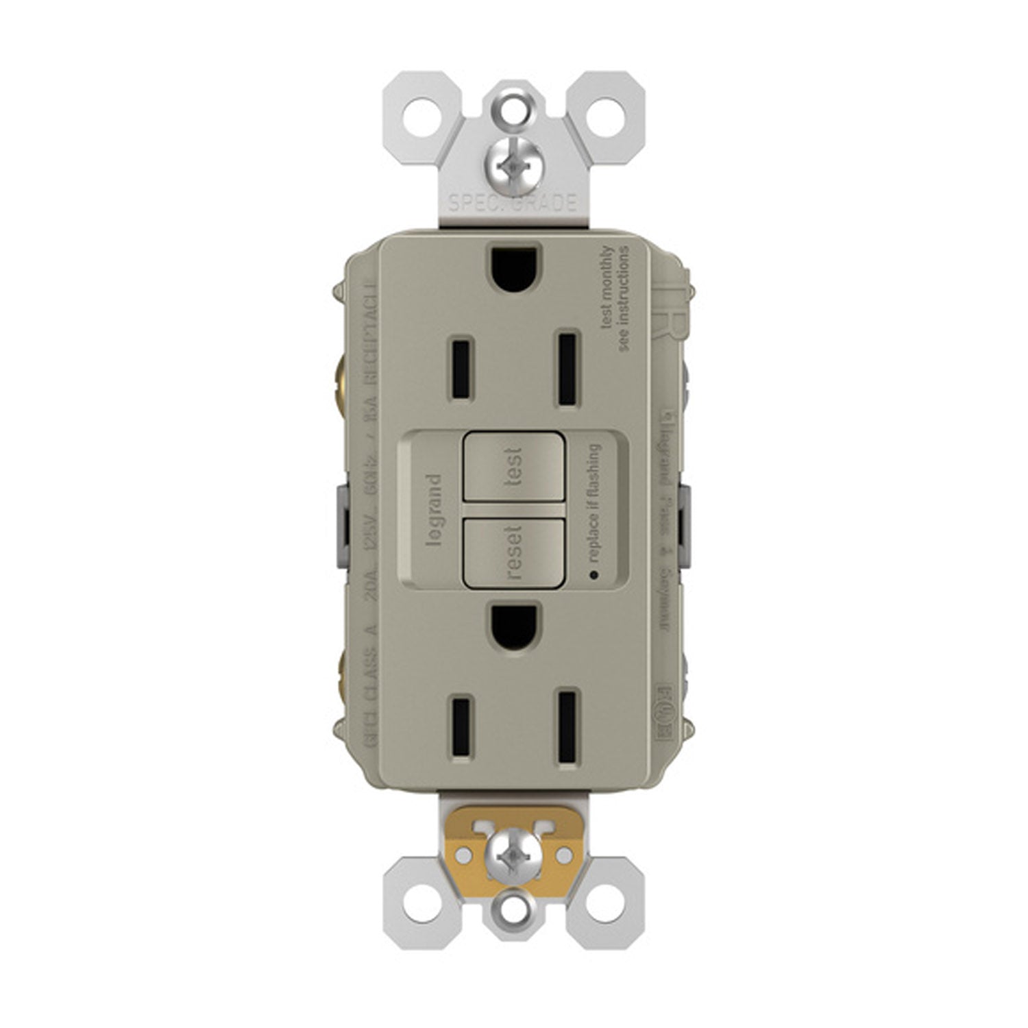 radiant Tamper-Resistant 15A Duplex Self-Test GFCI Receptacle - Bees Lighting