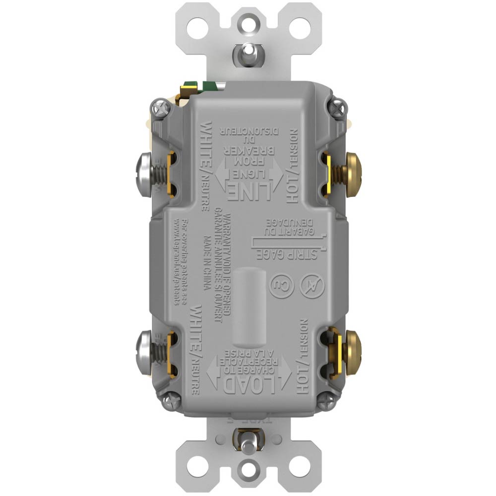 radiant Tamper-Resistant 15A Self-Test GFCI Receptacles, USB Type A/C, Light Almond - Bees Lighting