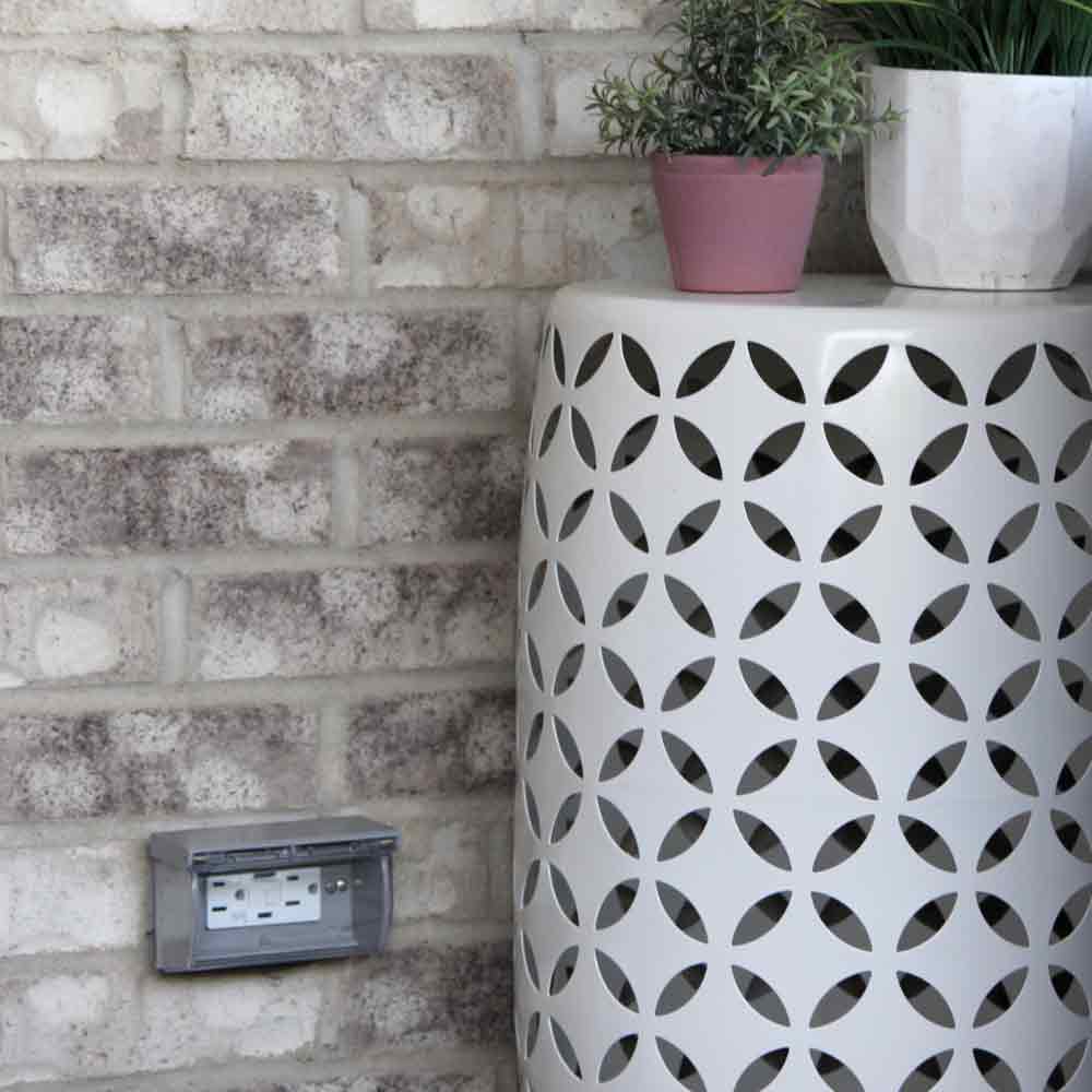 radiant Tamper-Resistant Weather-Resistant 15A GFCI Receptacle, USB Type A/C, Gray - Bees Lighting