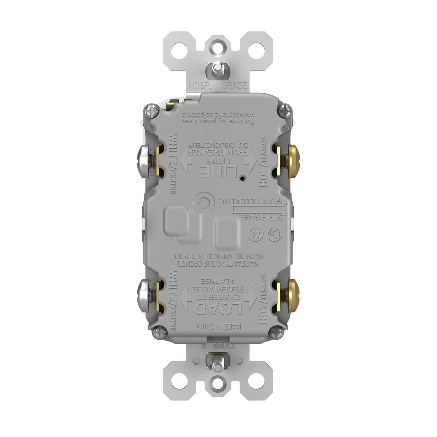 radiant Tamper-Resistant Weather-Resistant 15A Self-Test GFCI Receptacle, White - Bees Lighting