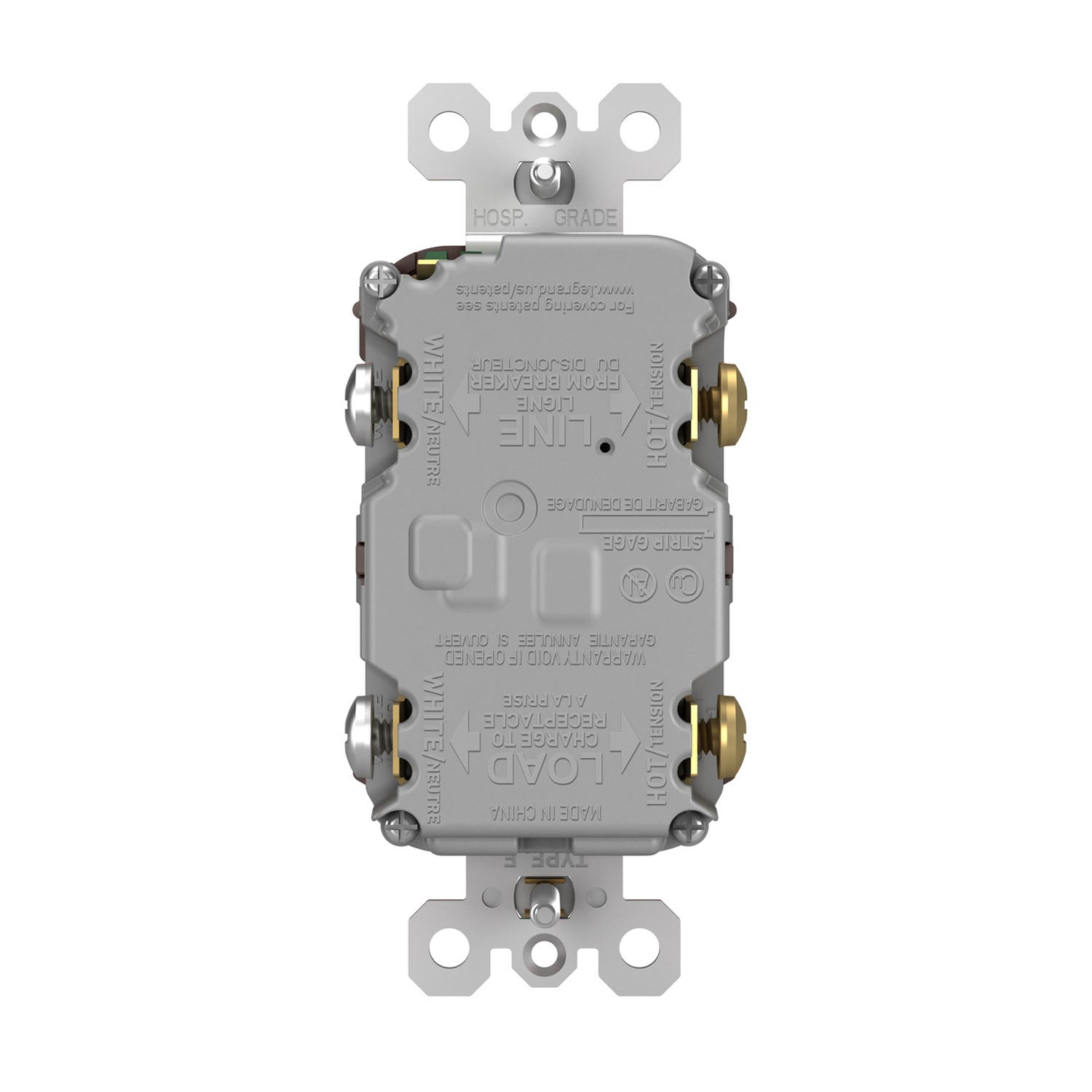 radiant Tamper-Resistant 15A Duplex Self-Test GFCI Receptacle, Brown - Bees Lighting