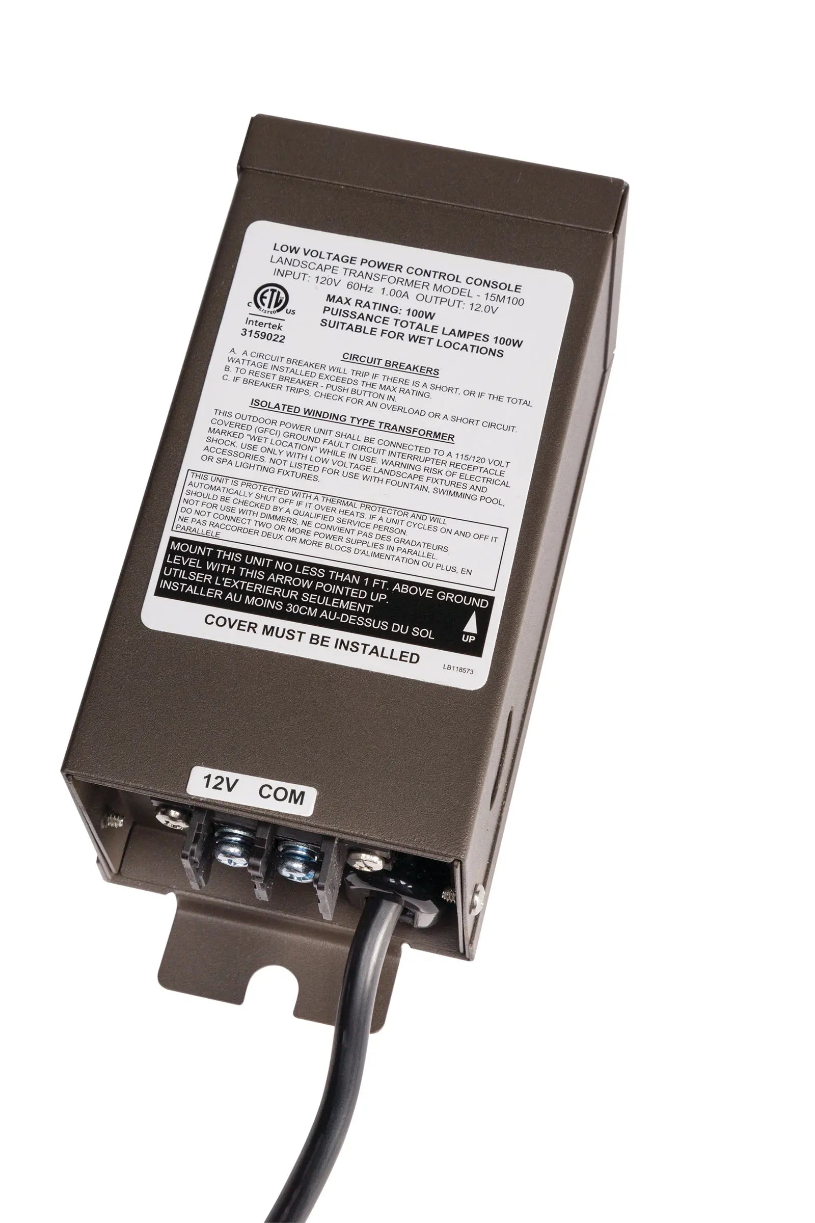 AC Landscape Transformer 100W, Textured Architectural Bronze