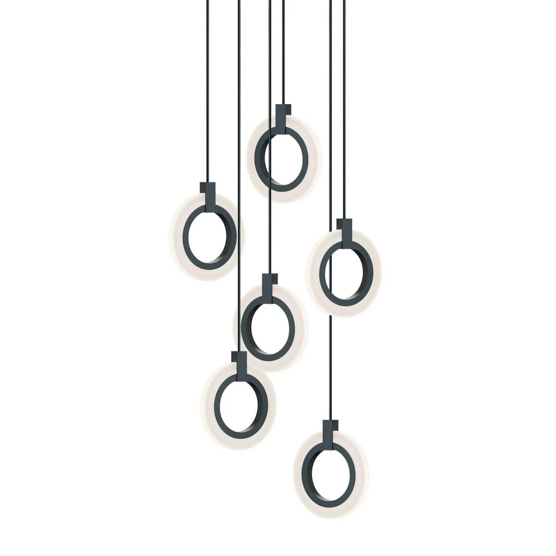 Halo 18" LED Pendant, Black Finish - Bees Lighting