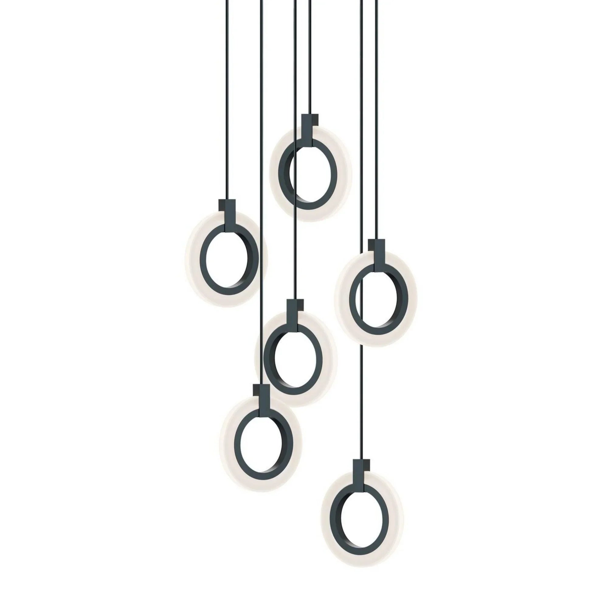 Halo 18" LED Pendant, Black Finish - Bees Lighting