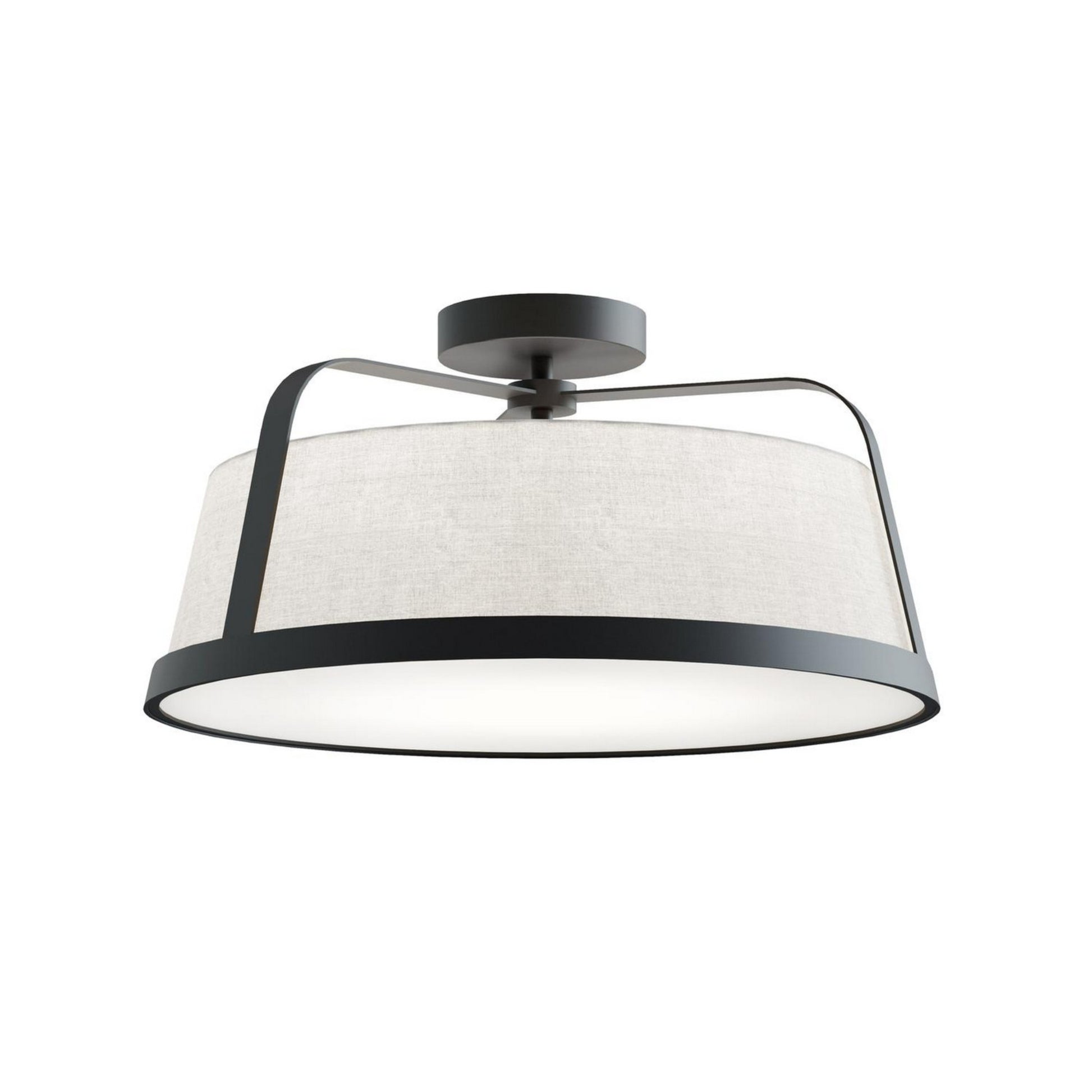 Lizzette 18" Semi-Flush Mount, Black Finish - Bees Lighting