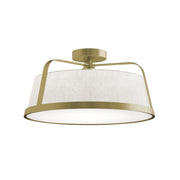 Lizzette 18" Semi-Flush Mount, Light Antique Brass Finish - Bees Lighting