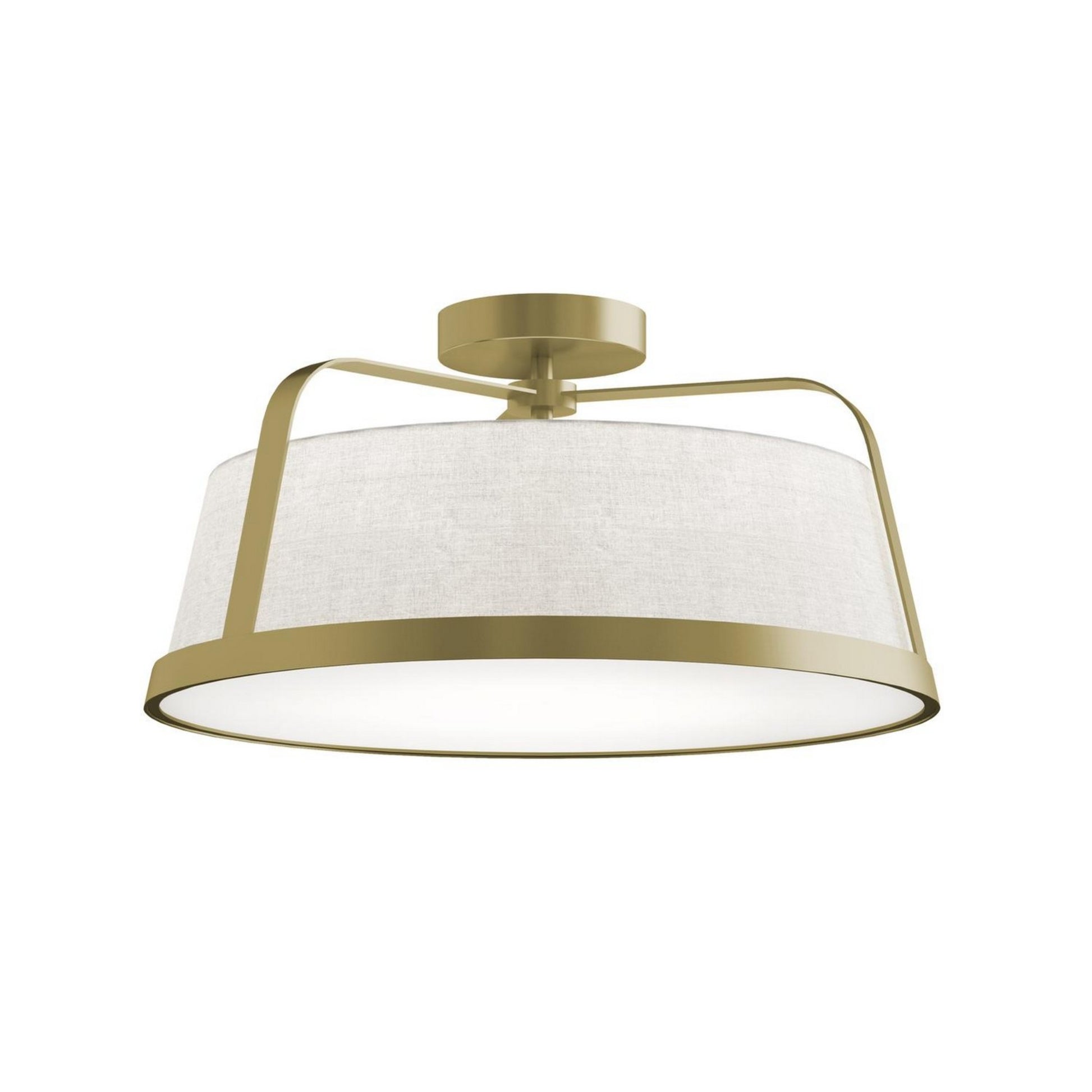 Lizzette 18" Semi-Flush Mount, Light Antique Brass Finish - Bees Lighting