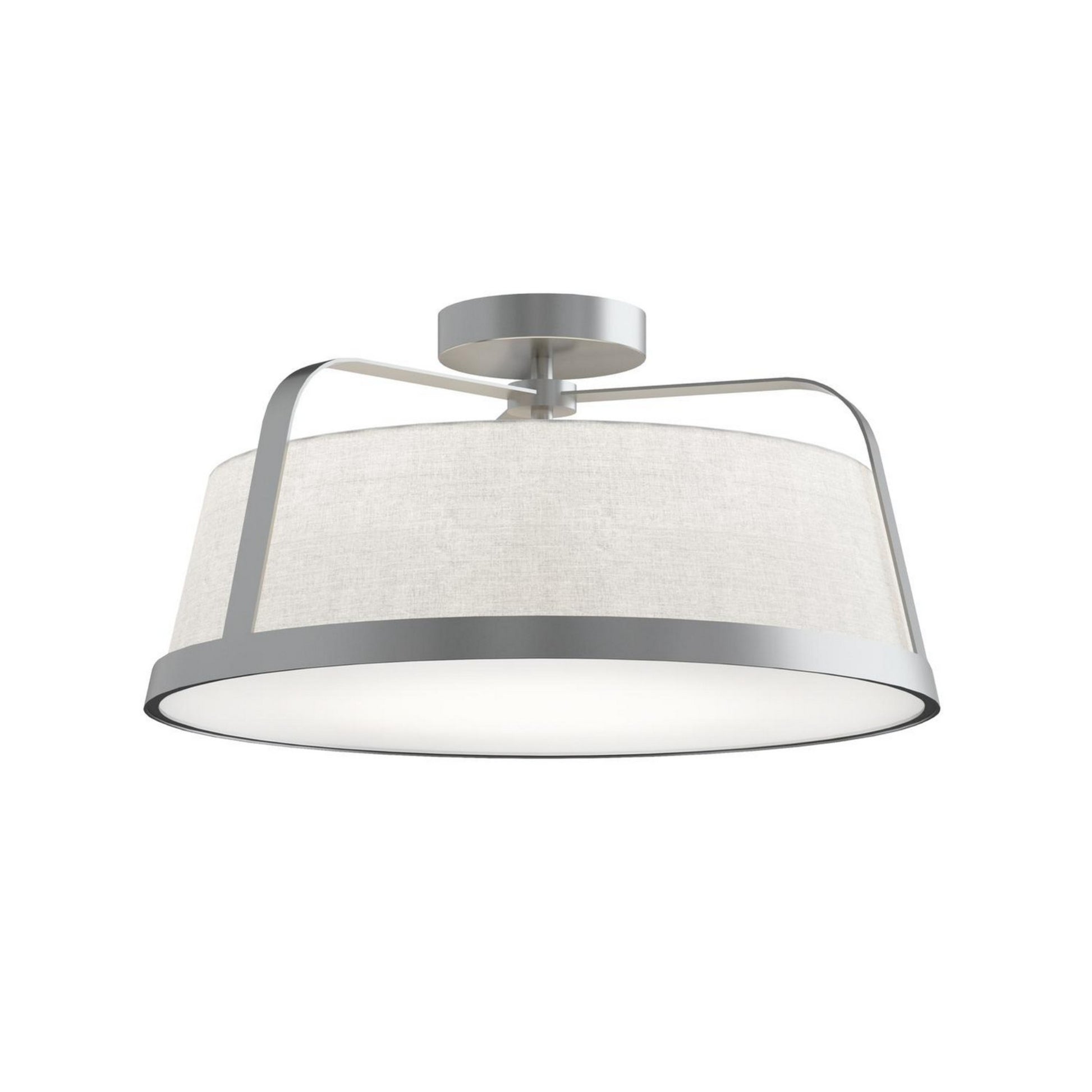 Lizzette 18" Semi-Flush Mount, Satin Nickel Finish - Bees Lighting