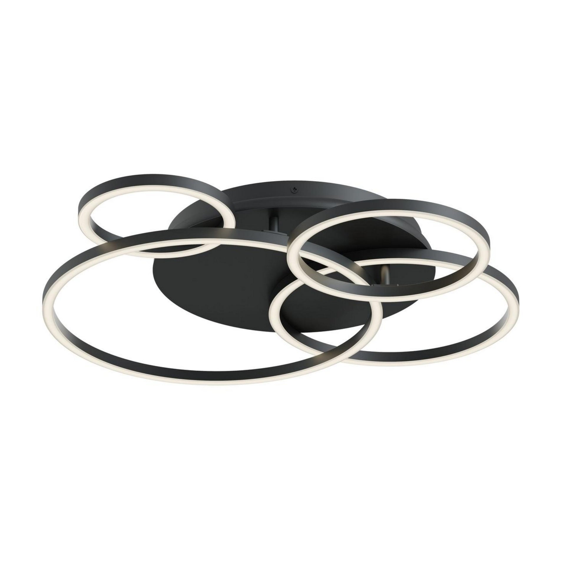 Orbit 24" LED Semi Flush Mount, Black Finish - Bees Lighting