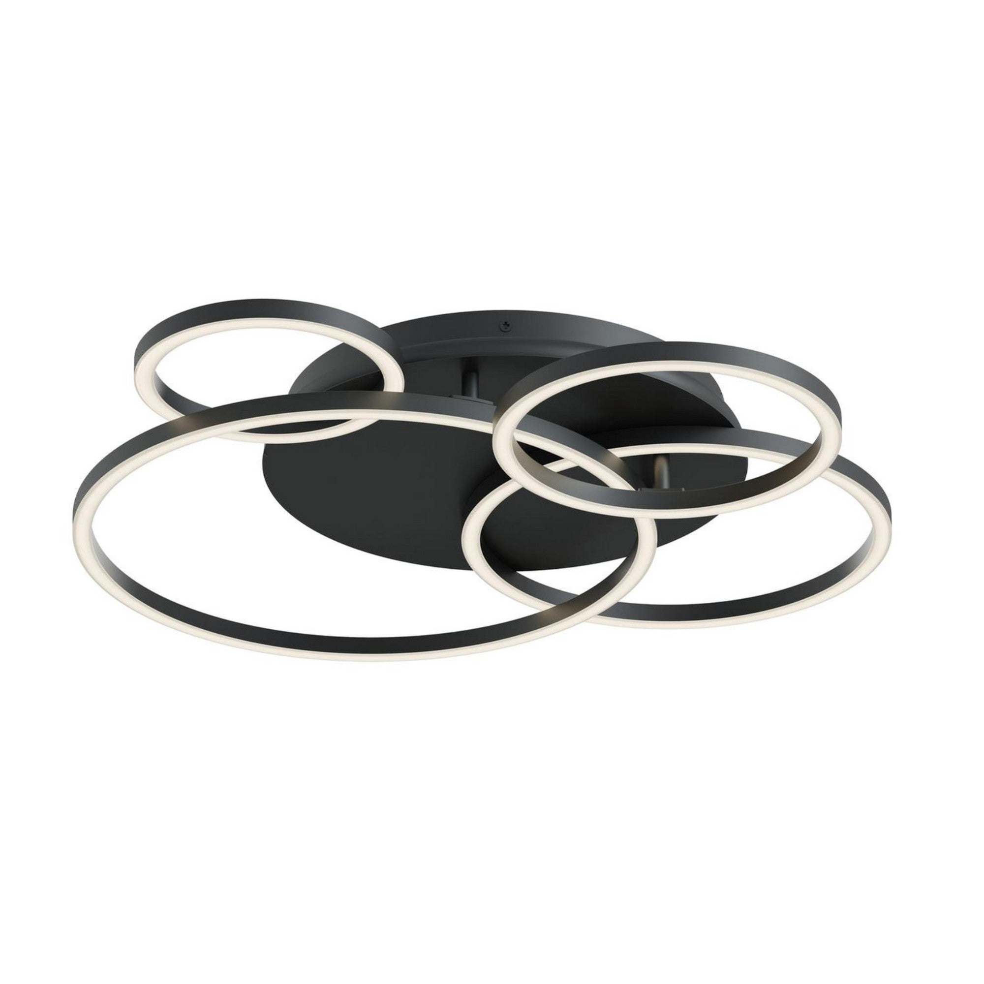 Orbit 24" LED Semi Flush Mount, Black Finish - Bees Lighting