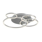 Orbit 24" LED Semi Flush Mount, Satin Nickel Finish - Bees Lighting