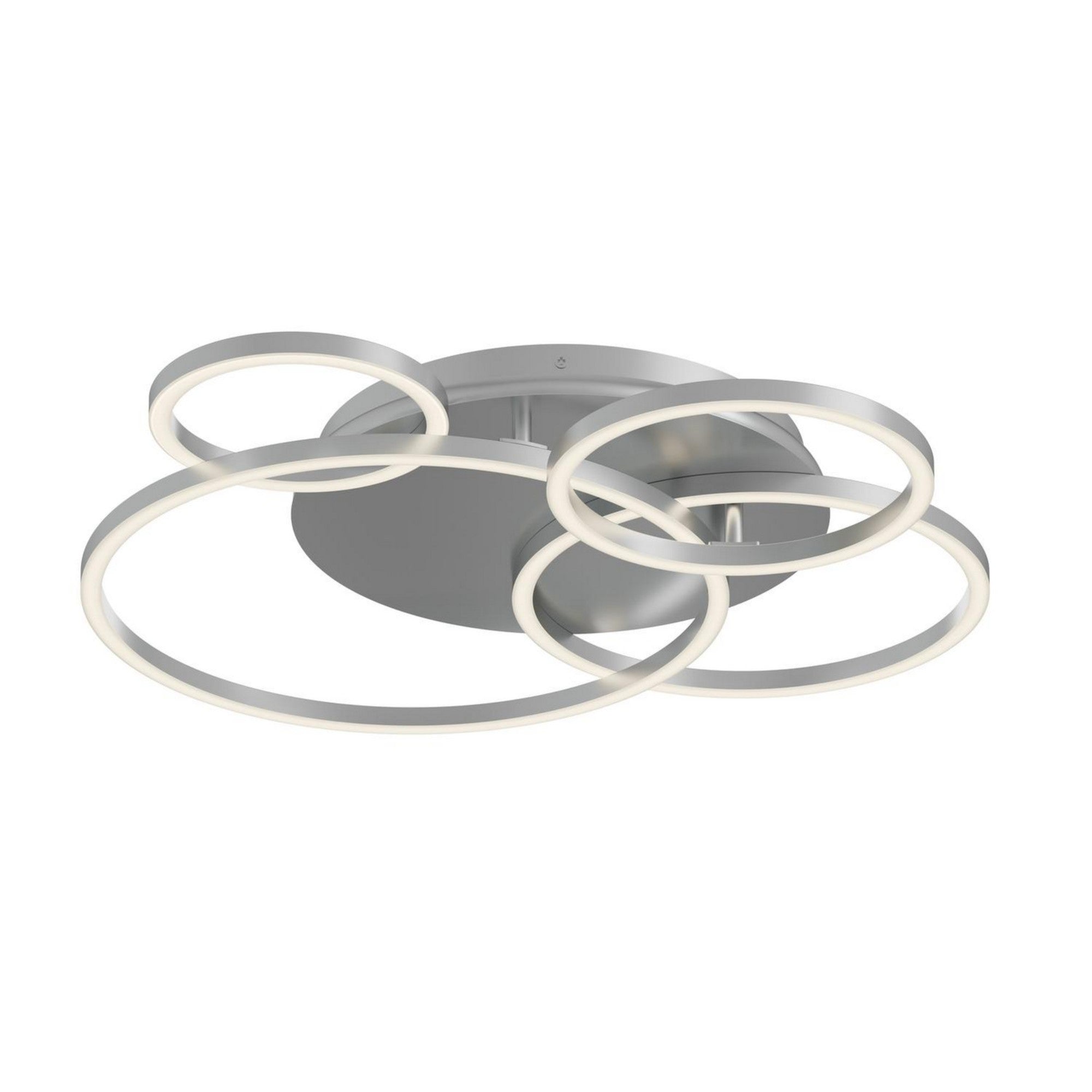 Orbit 24" LED Semi Flush Mount, Satin Nickel Finish - Bees Lighting