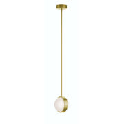 Verona 9" LED Mini Pendant, Light Antique Brass Finish - Bees Lighting