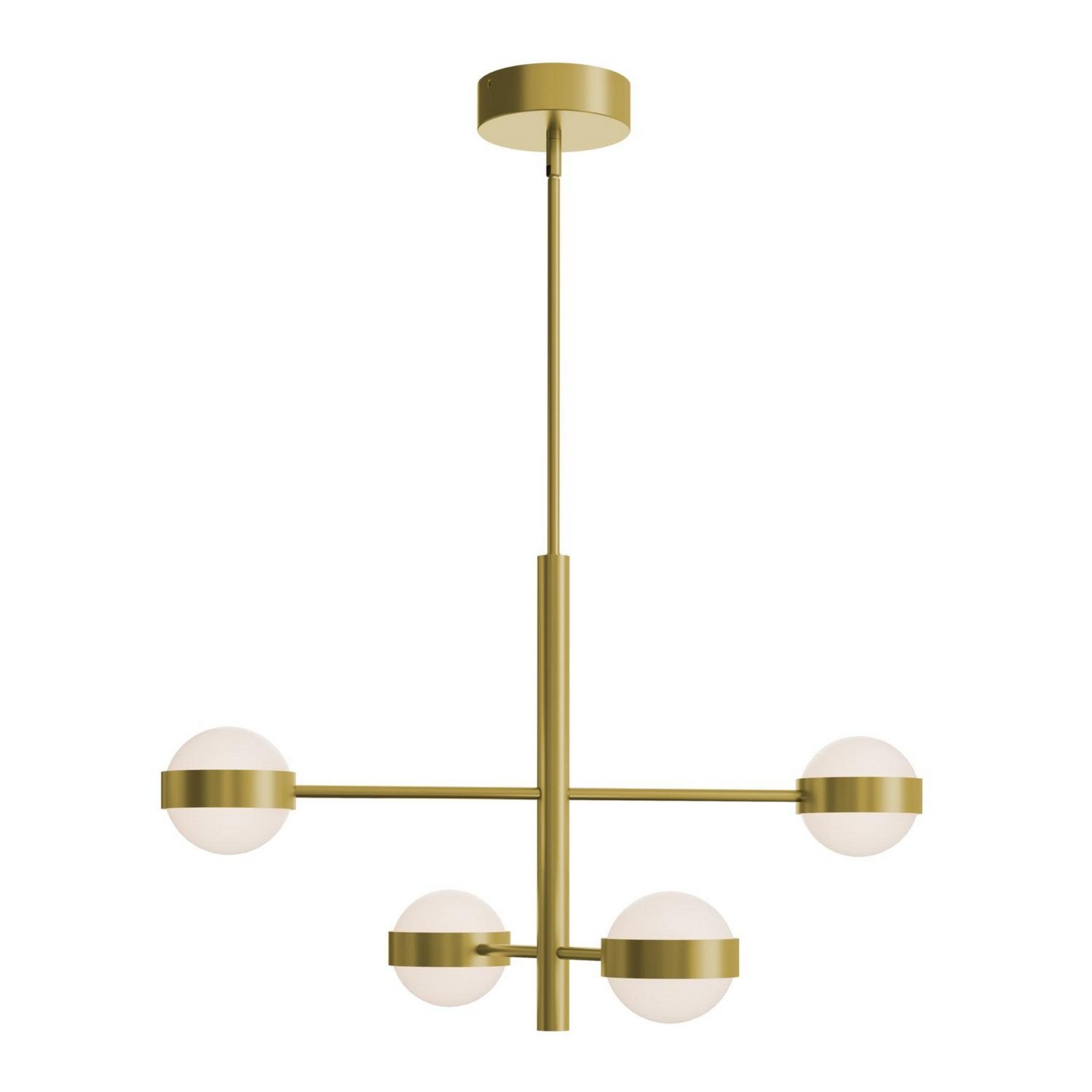 Verona 30" 4-Light LED Pendant, Light Antique Brass Finish - Bees Lighting