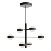 Verona 30" 6-Light LED Pendant, Black Finish - Bees Lighting