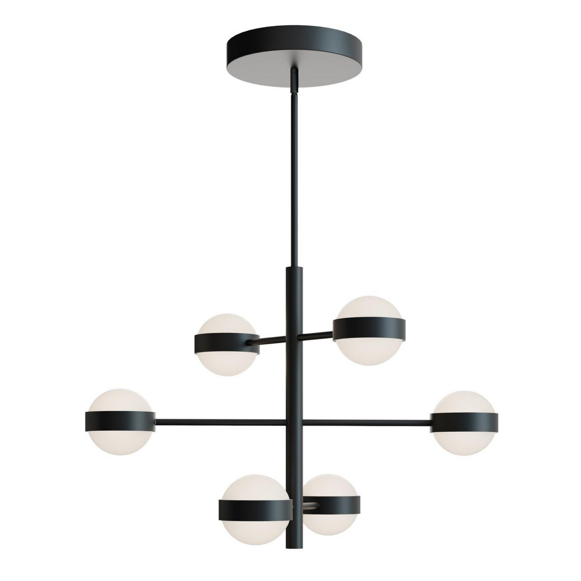Verona 30" 6-Light LED Pendant, Black Finish - Bees Lighting