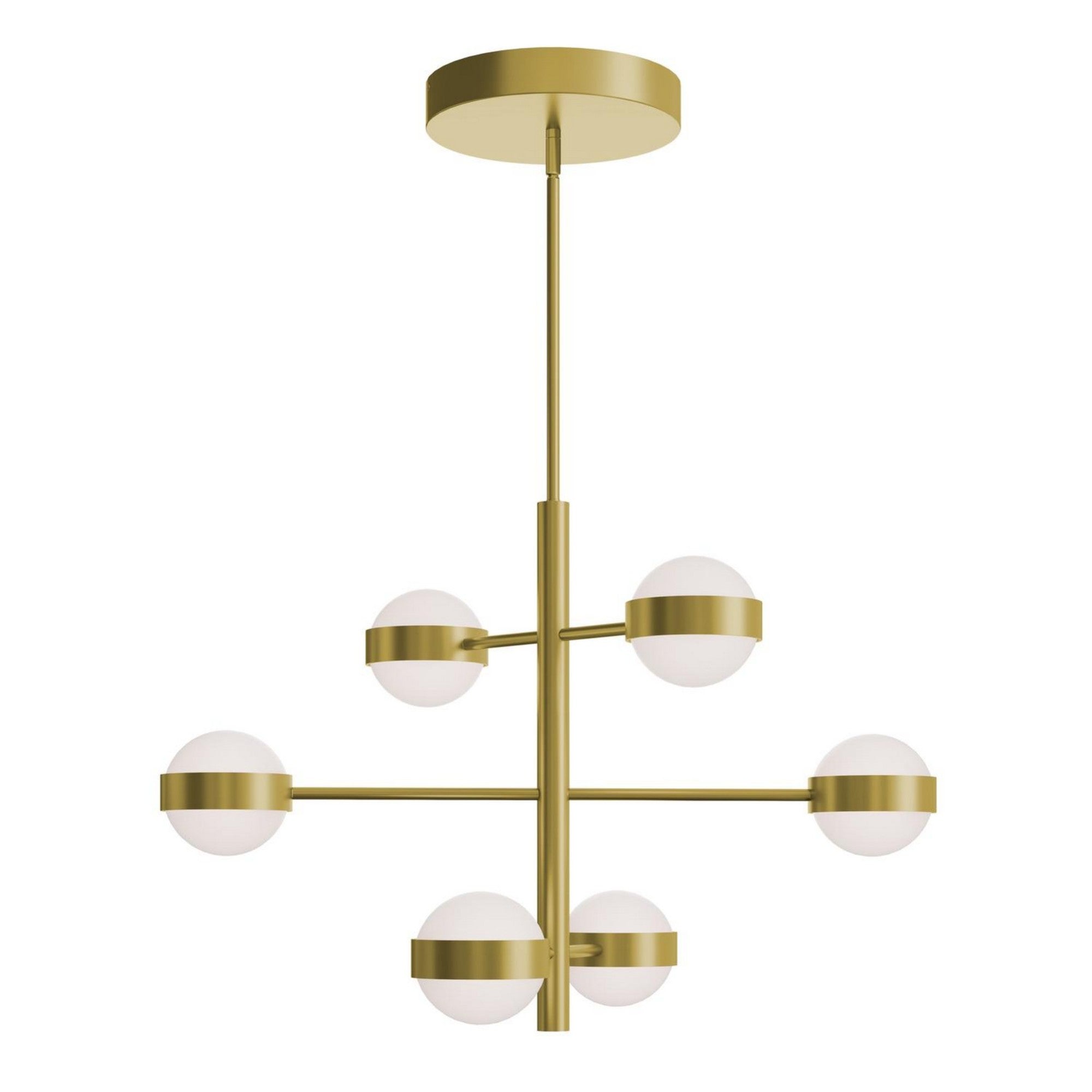 Verona 30" 6-Light LED Pendant, Light Antique Brass Finish - Bees Lighting