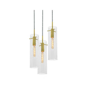 Vista 18" 3-Light Pendant, Light Antique Brass Finish - Bees Lighting