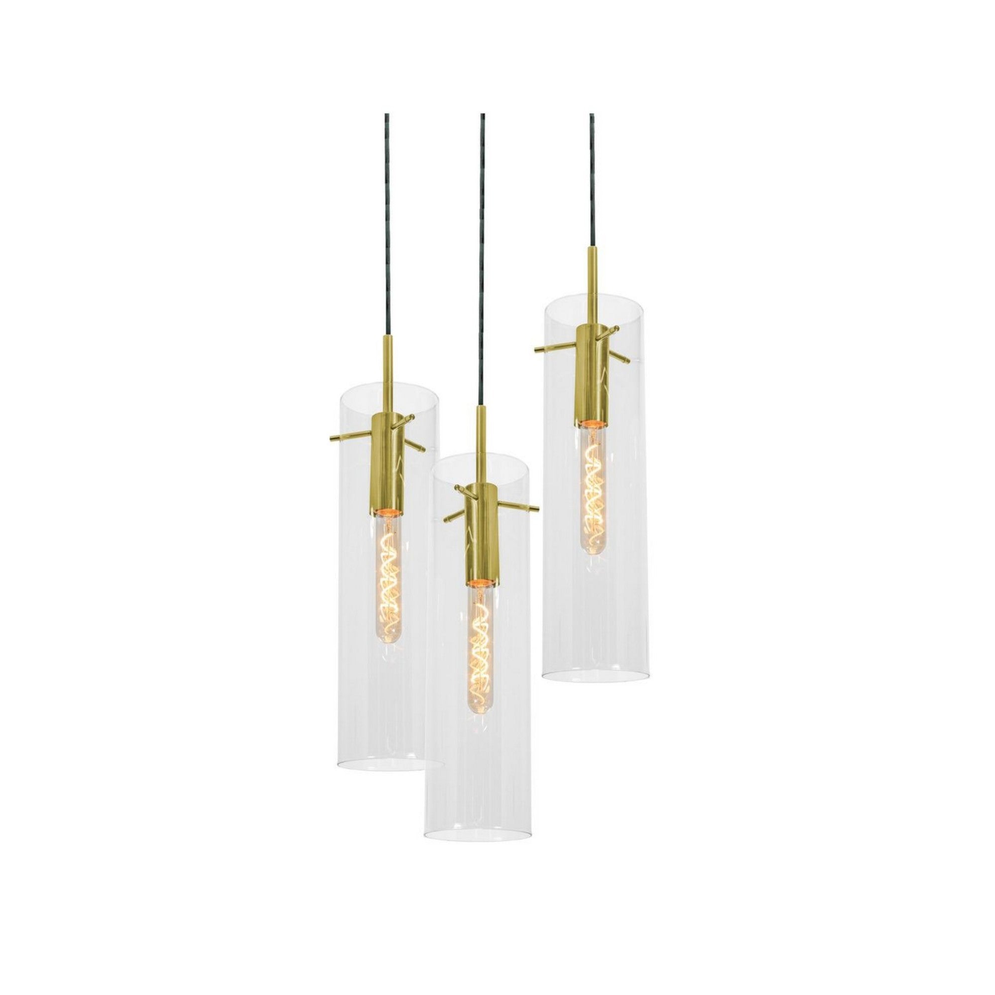 Vista 18" 3-Light Pendant, Light Antique Brass Finish - Bees Lighting