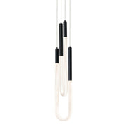 Adel 16" Double LED Pendant, Black Finish - Bees Lighting