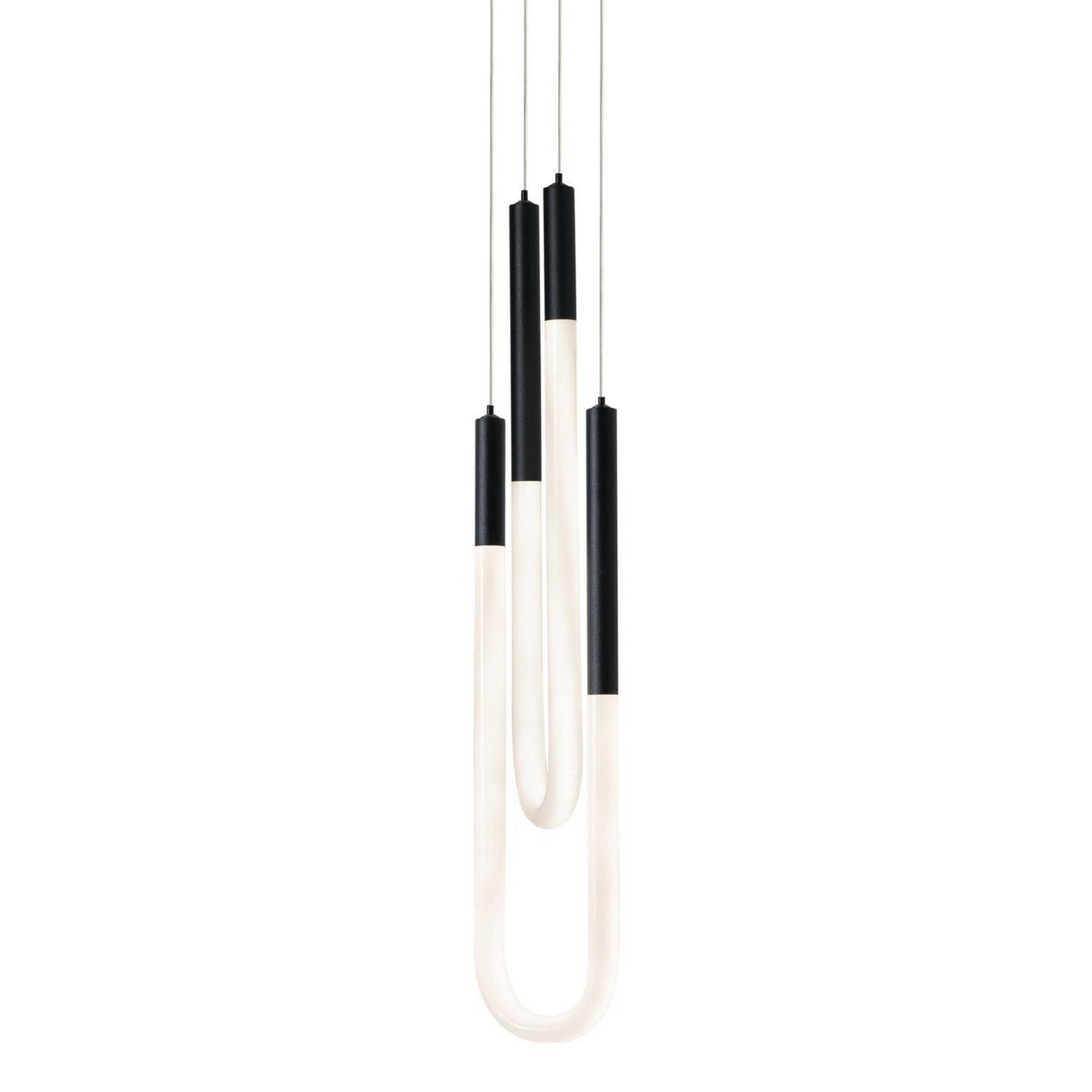 Adel 16" Double LED Pendant, Black Finish - Bees Lighting