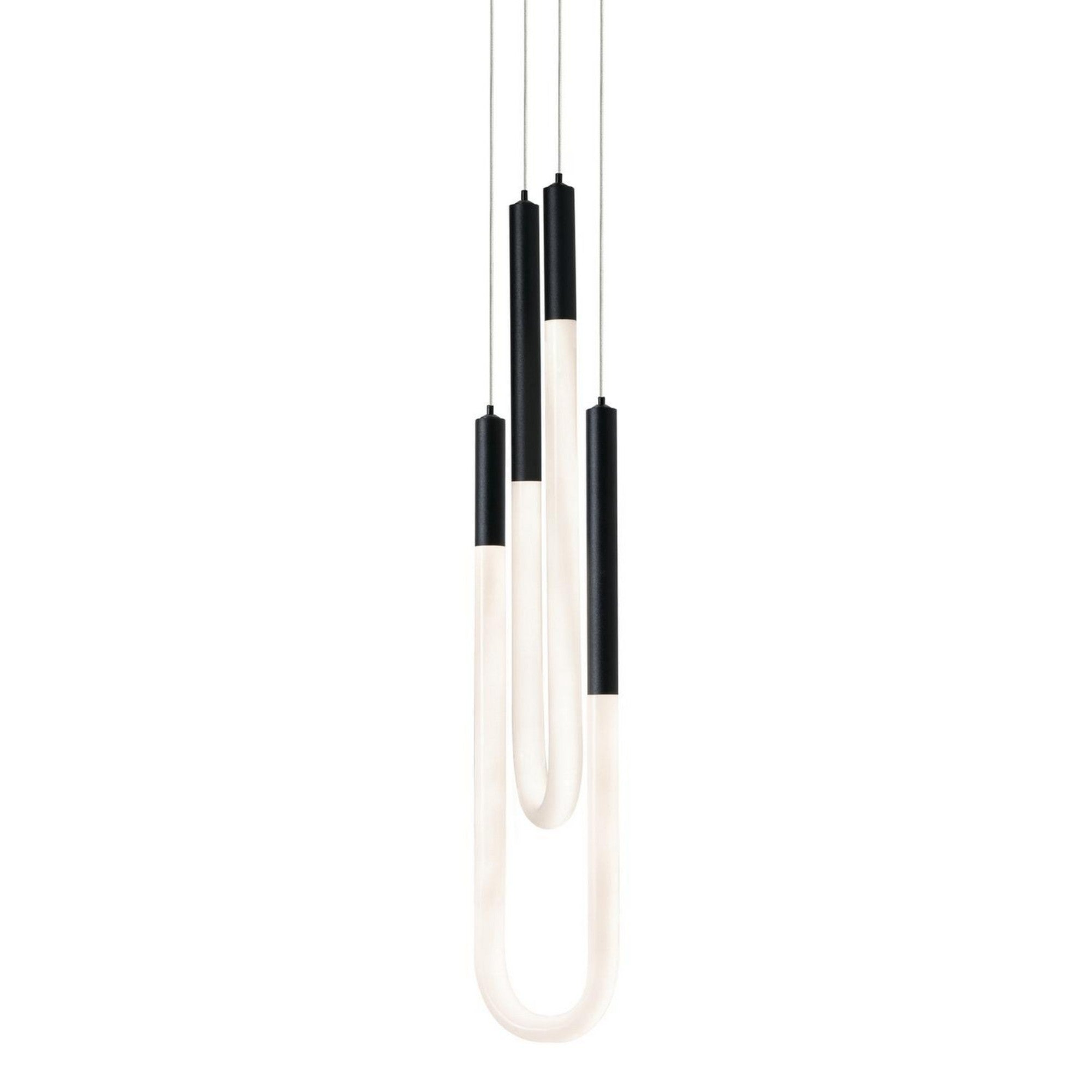 Adel 16" Double LED Pendant, Black Finish - Bees Lighting