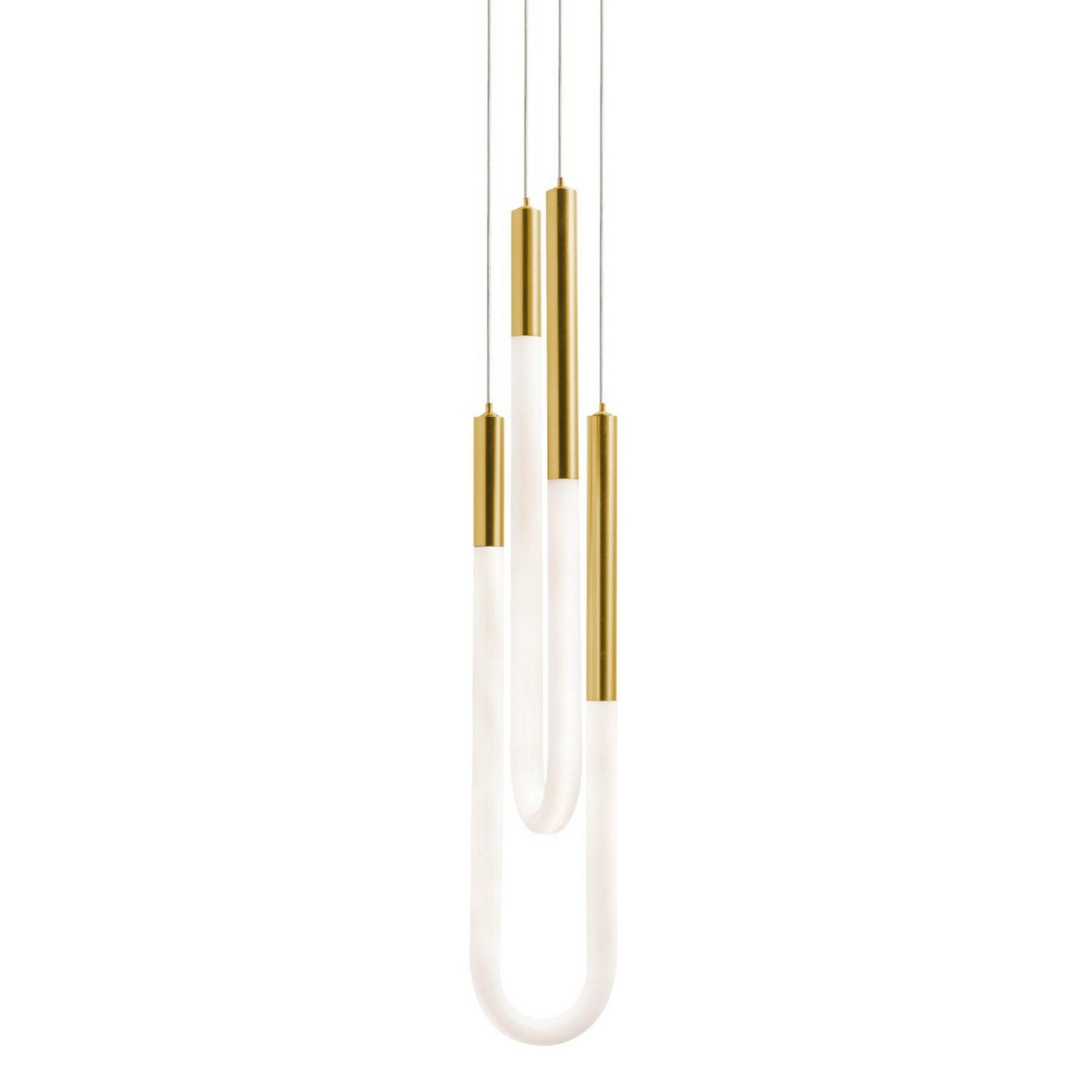 Adel 16" Double LED Pendant, Light Antique Brass Finish - Bees Lighting