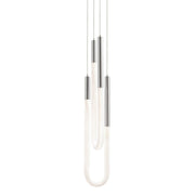 Adel 16" Double LED Pendant, Satin Nickel Finish - Bees Lighting