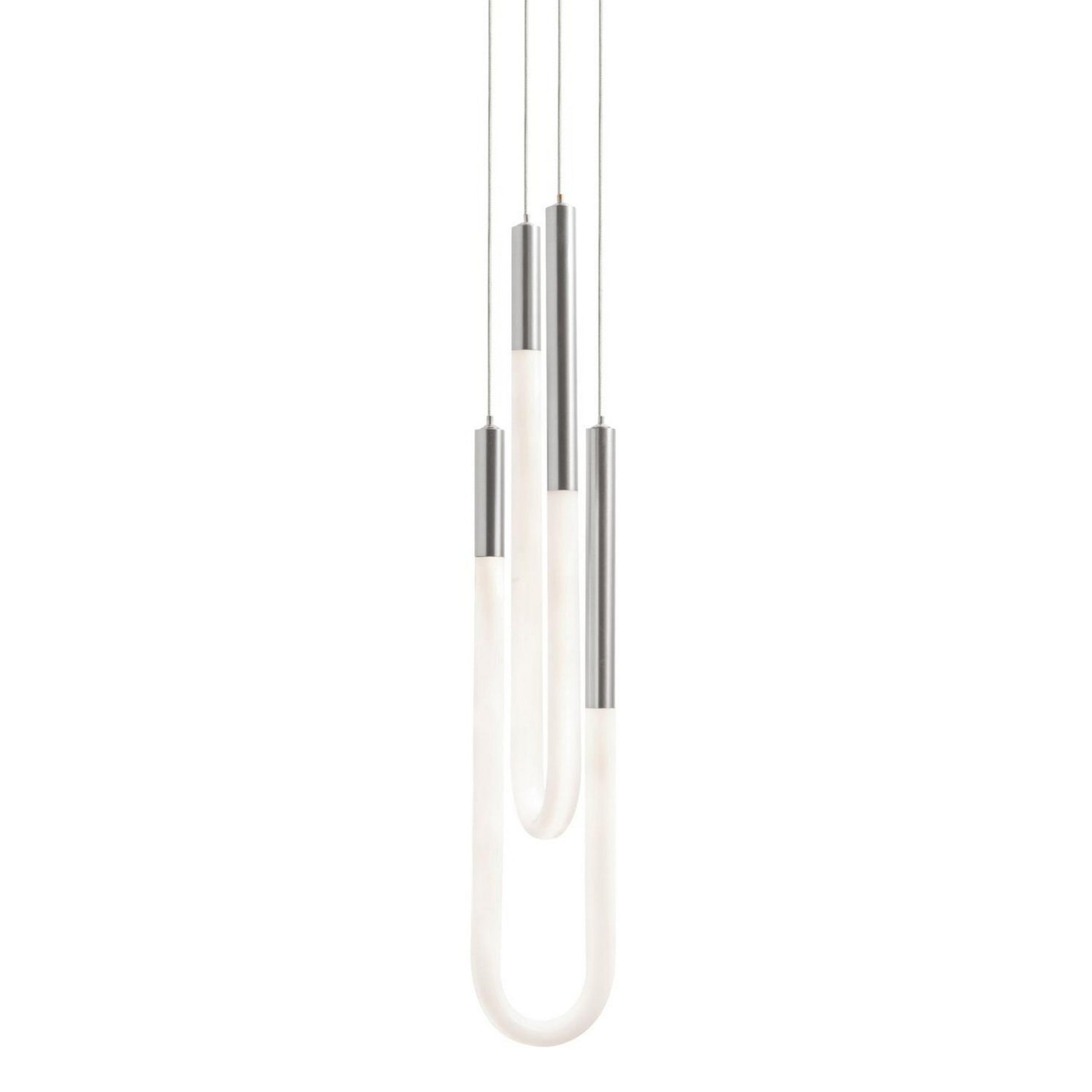 Adel 16" Double LED Pendant, Satin Nickel Finish - Bees Lighting