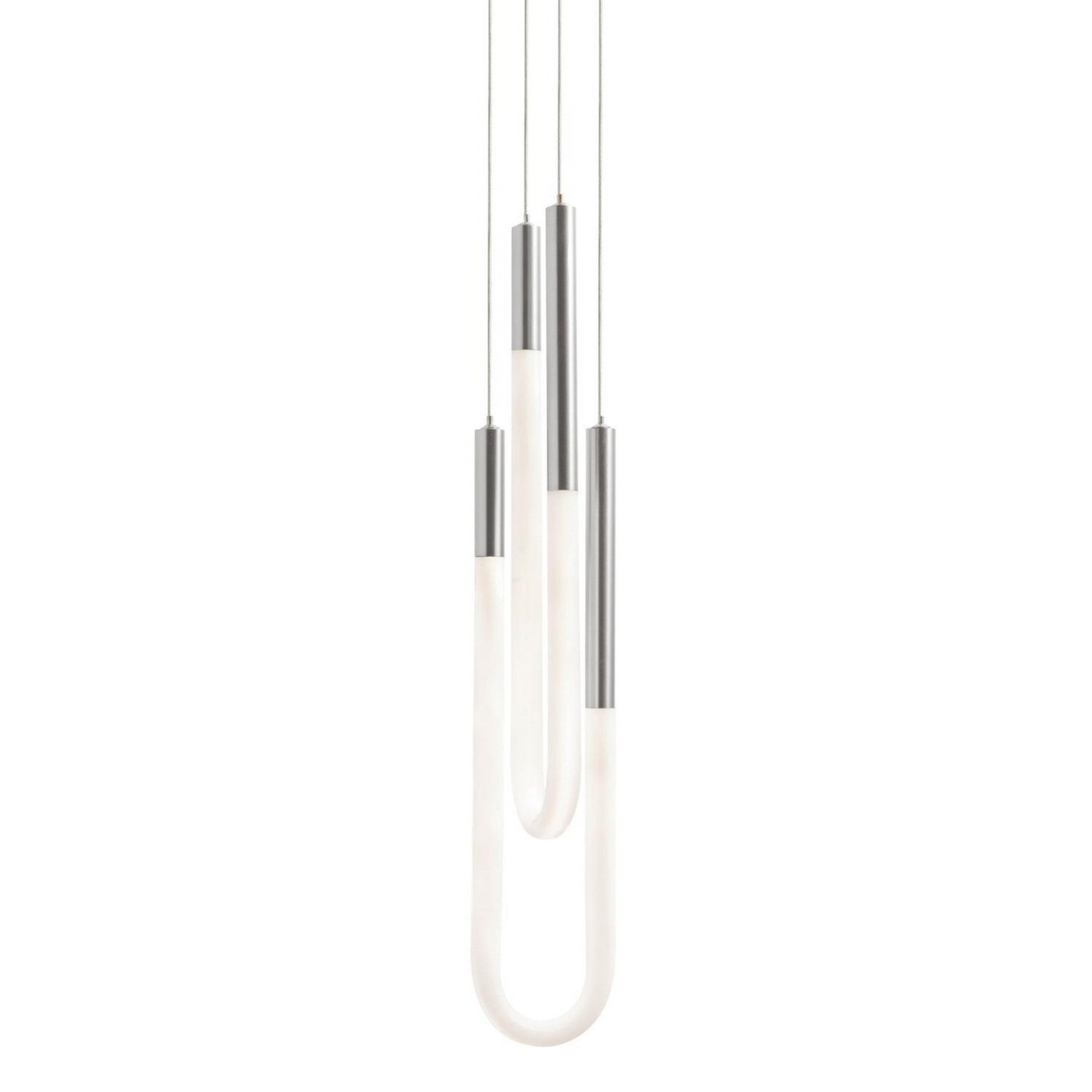 Adel 16" Double LED Pendant, Satin Nickel Finish - Bees Lighting