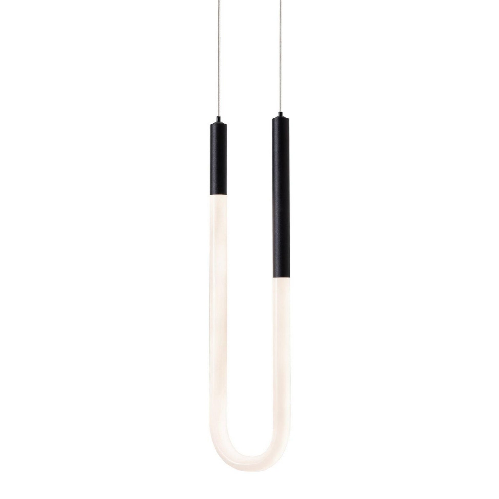 Adel 16" Single LED Pendant, Black Finish - Bees Lighting