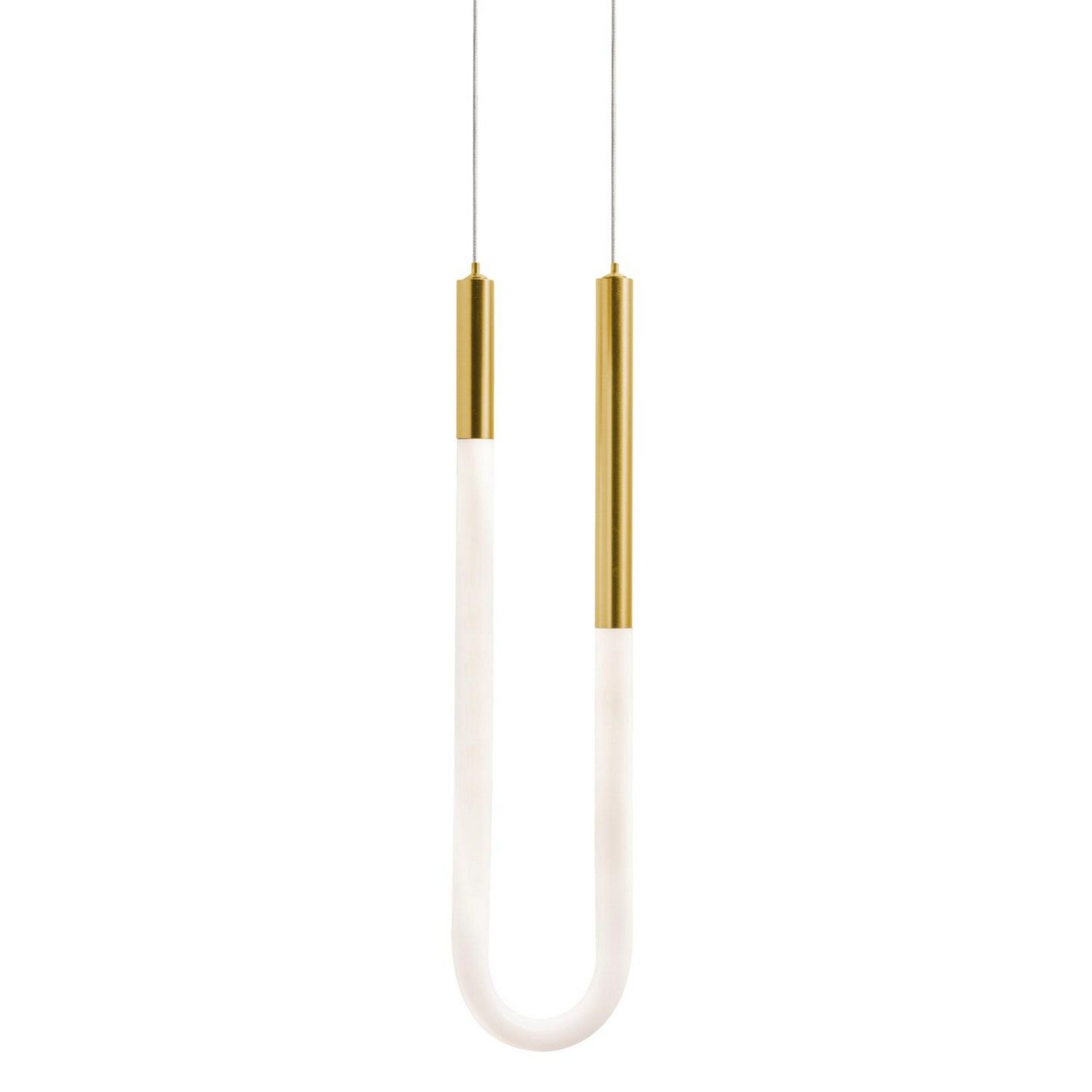 Adel 16" Single LED Pendant, Light Antique Brass Finish - Bees Lighting