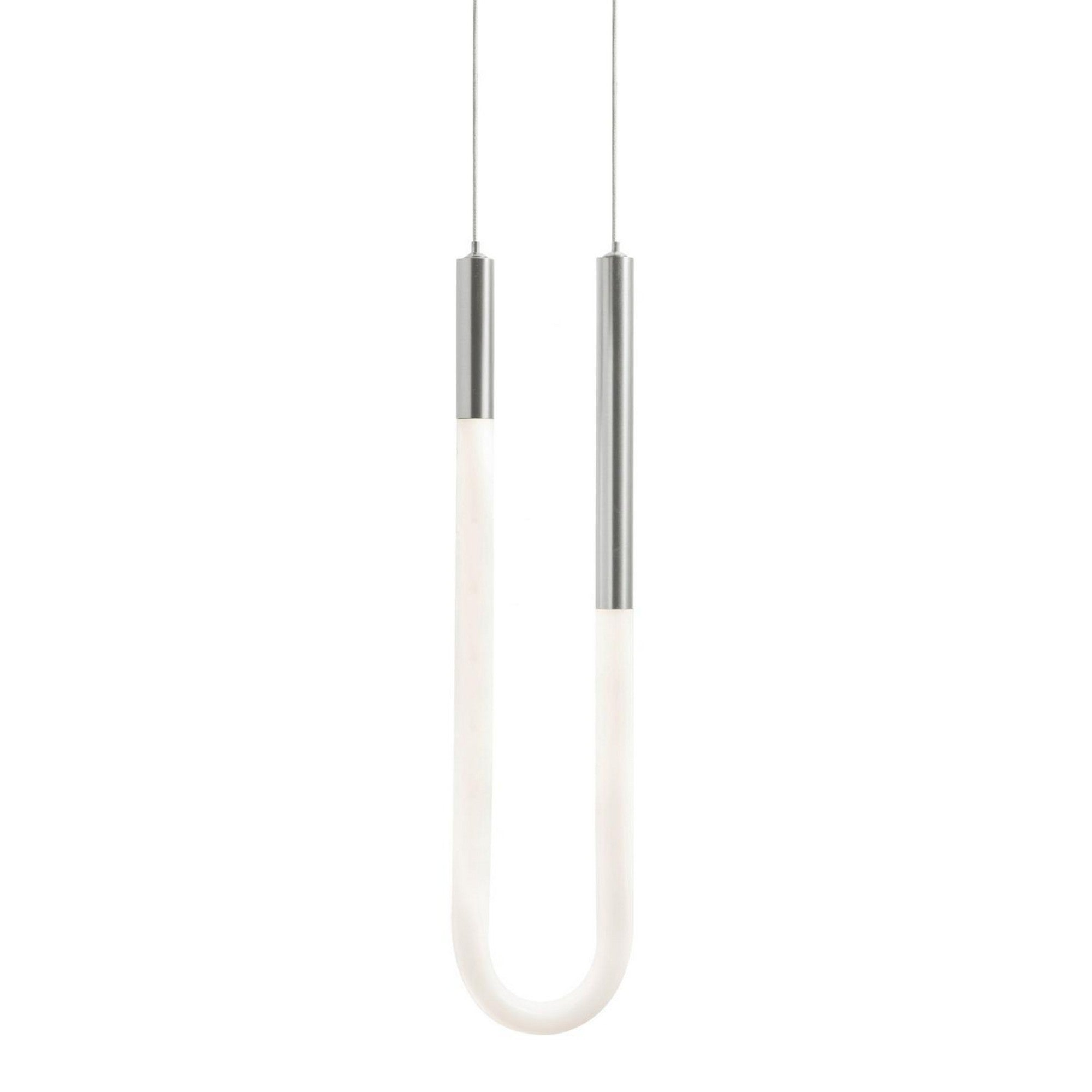 Adel 16" Single LED Pendant, Satin Nickel Finish - Bees Lighting