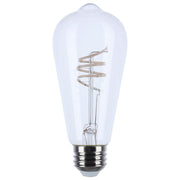 Reminiscent Gray Coil Filament ST19 LED Bulb, 6 Watts, 500 Lumens, 2700K, E26 Medium Base - Bees Lighting