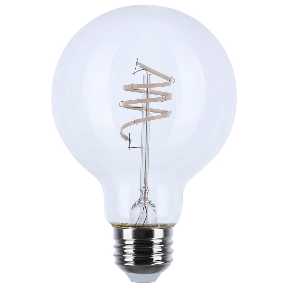 Reminiscent Gray Coil Filament G25 LED Bulb, 6 Watts, 500 Lumens, 2700K, E26 Medium Base - Bees Lighting