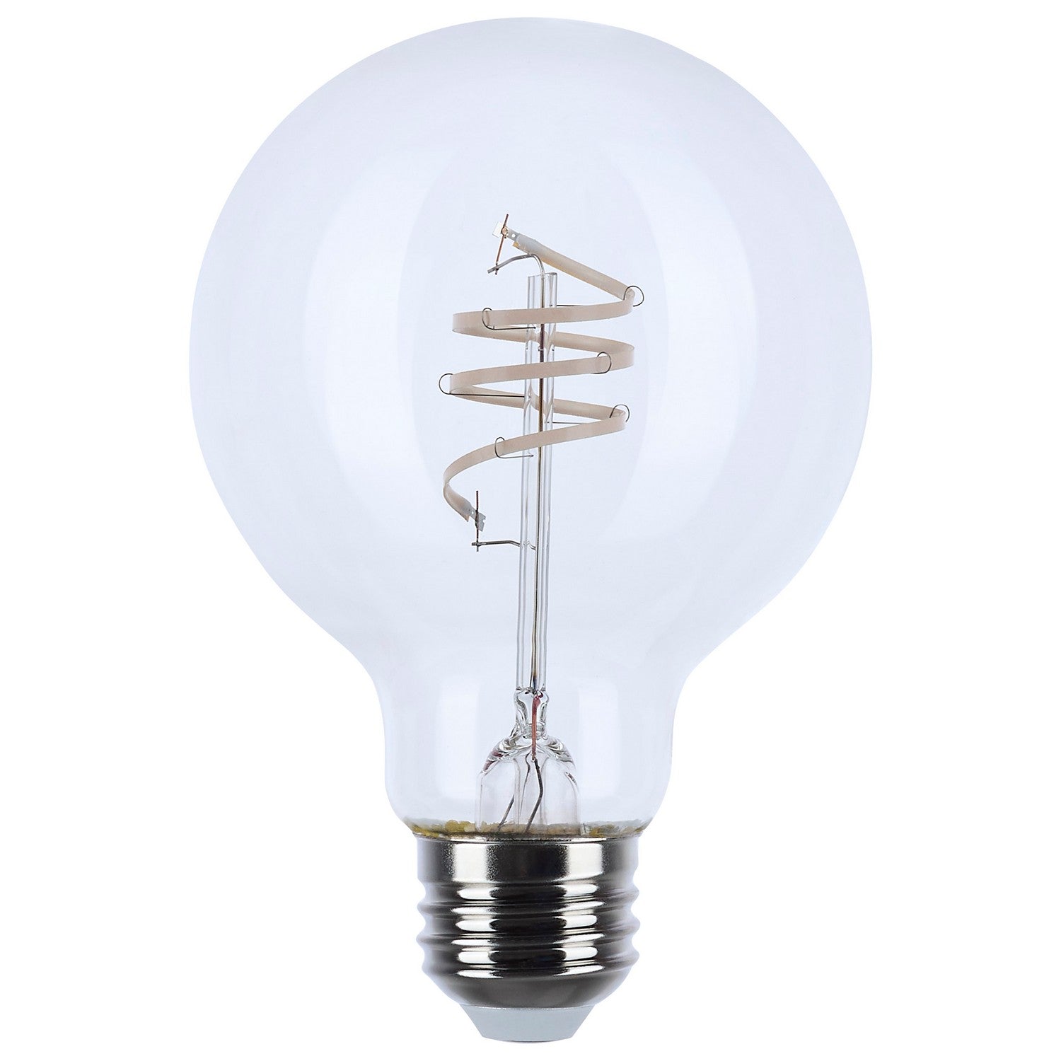 Reminiscent Gray Coil Filament G25 LED Bulb, 6 Watts, 500 Lumens, 2700K, E26 Medium Base - Bees Lighting