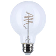 Reminiscent Gray Coil Filament G25 LED Bulb, 6 Watts, 500 Lumens, 2700K, E26 Medium Base - Bees Lighting