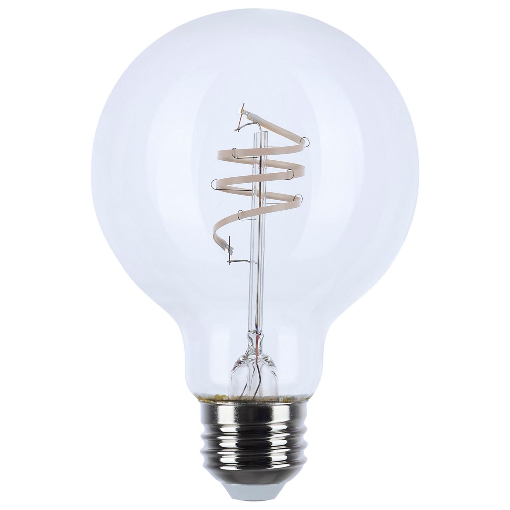 Reminiscent Gray Coil Filament G25 LED Bulb, 6 Watts, 500 Lumens, 2700K, E26 Medium Base - Bees Lighting