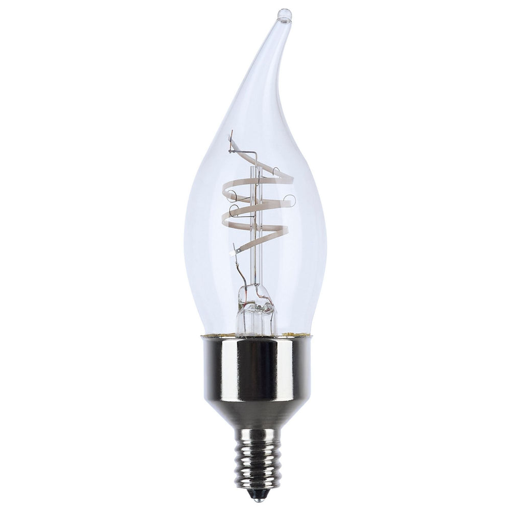 Reminiscent Gray Coil Filament CA11 LED Bulb, 4 Watts, 350 Lumens, 2700K, E12 Candelabra Base - Bees Lighting