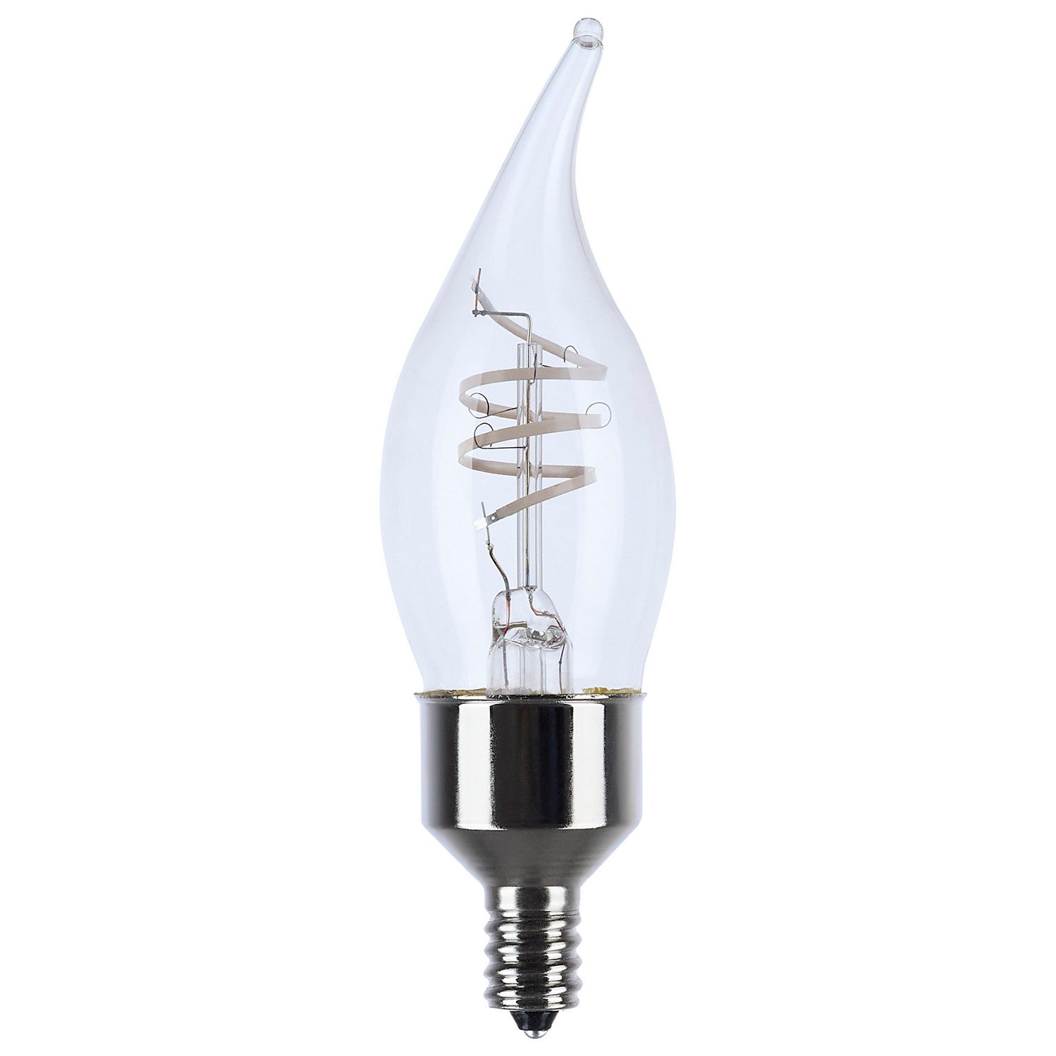 Reminiscent Gray Coil Filament CA11 LED Bulb, 4 Watts, 350 Lumens, 2700K, E12 Candelabra Base - Bees Lighting