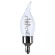 Reminiscent Gray Coil Filament CA11 LED Bulb, 4 Watts, 350 Lumens, 2700K, E12 Candelabra Base - Bees Lighting
