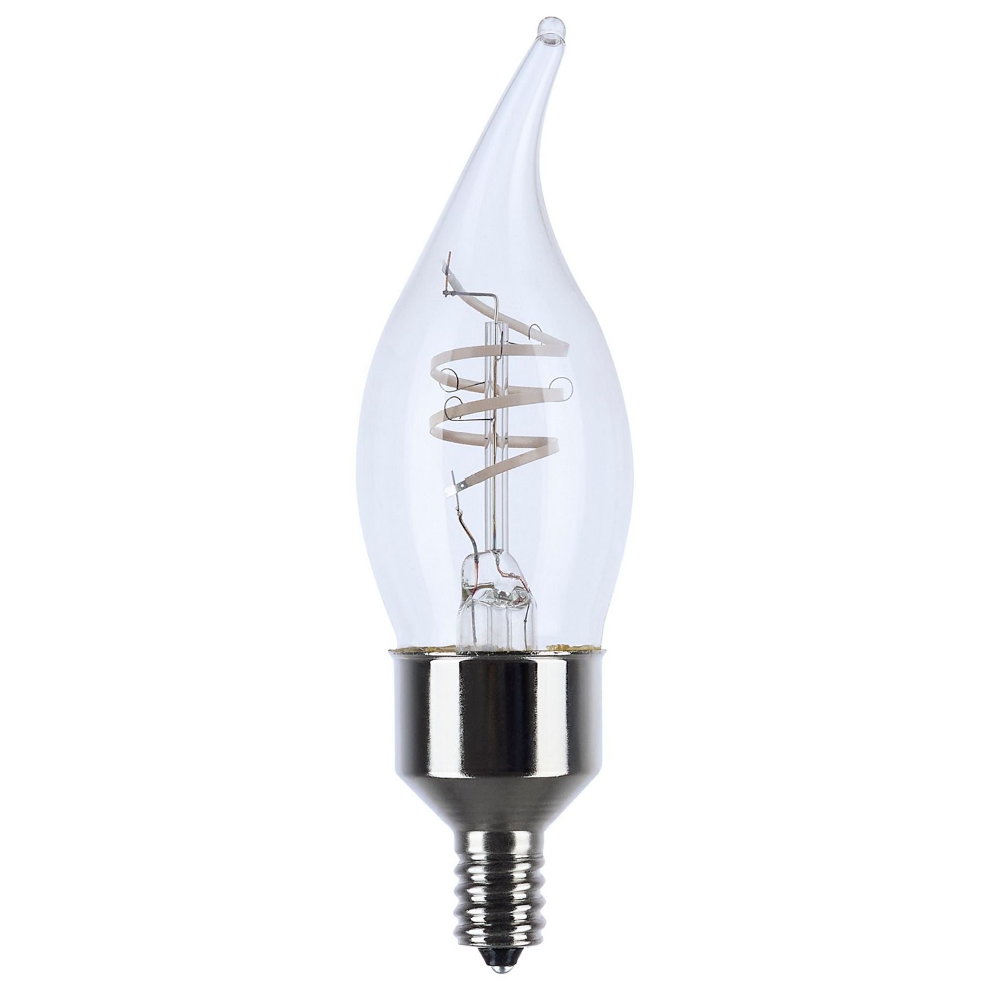 Reminiscent Gray Coil Filament CA11 LED Bulb, 4 Watts, 350 Lumens, 2700K, E12 Candelabra Base - Bees Lighting